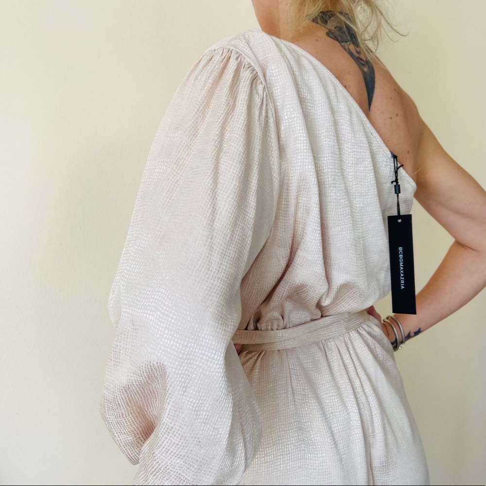 NWT BCBGMAXAZRIA Puff Sleeve Jumpsuit $278 - Picture 12 of 15